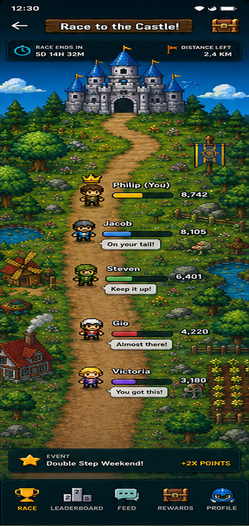 Race to the castle map